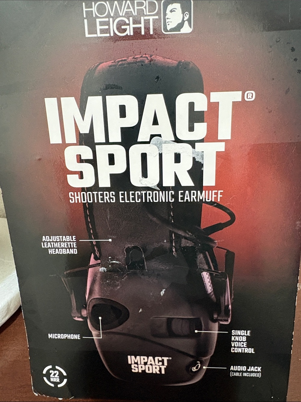 Howard Leight Impact Sport Shooters Electronic Earmuff - Green and Black